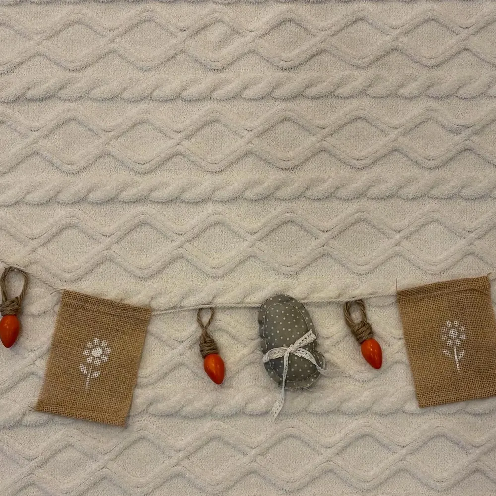 Handsewn Easter Burlap Garland
