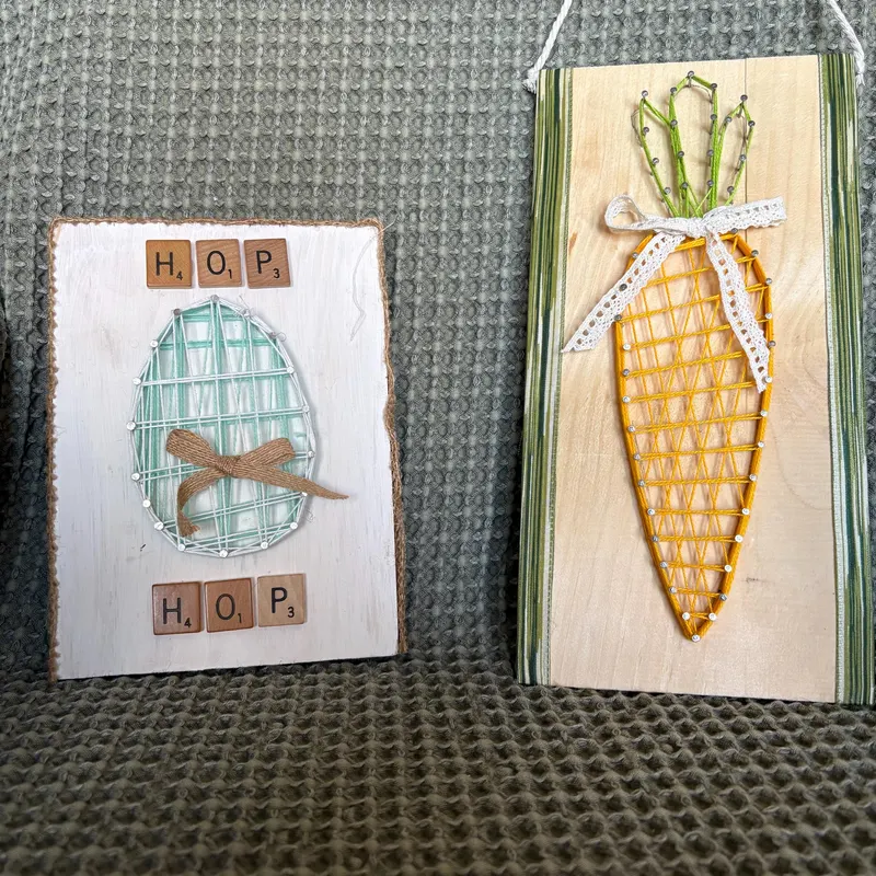 Nail & Thread Wooden Board
