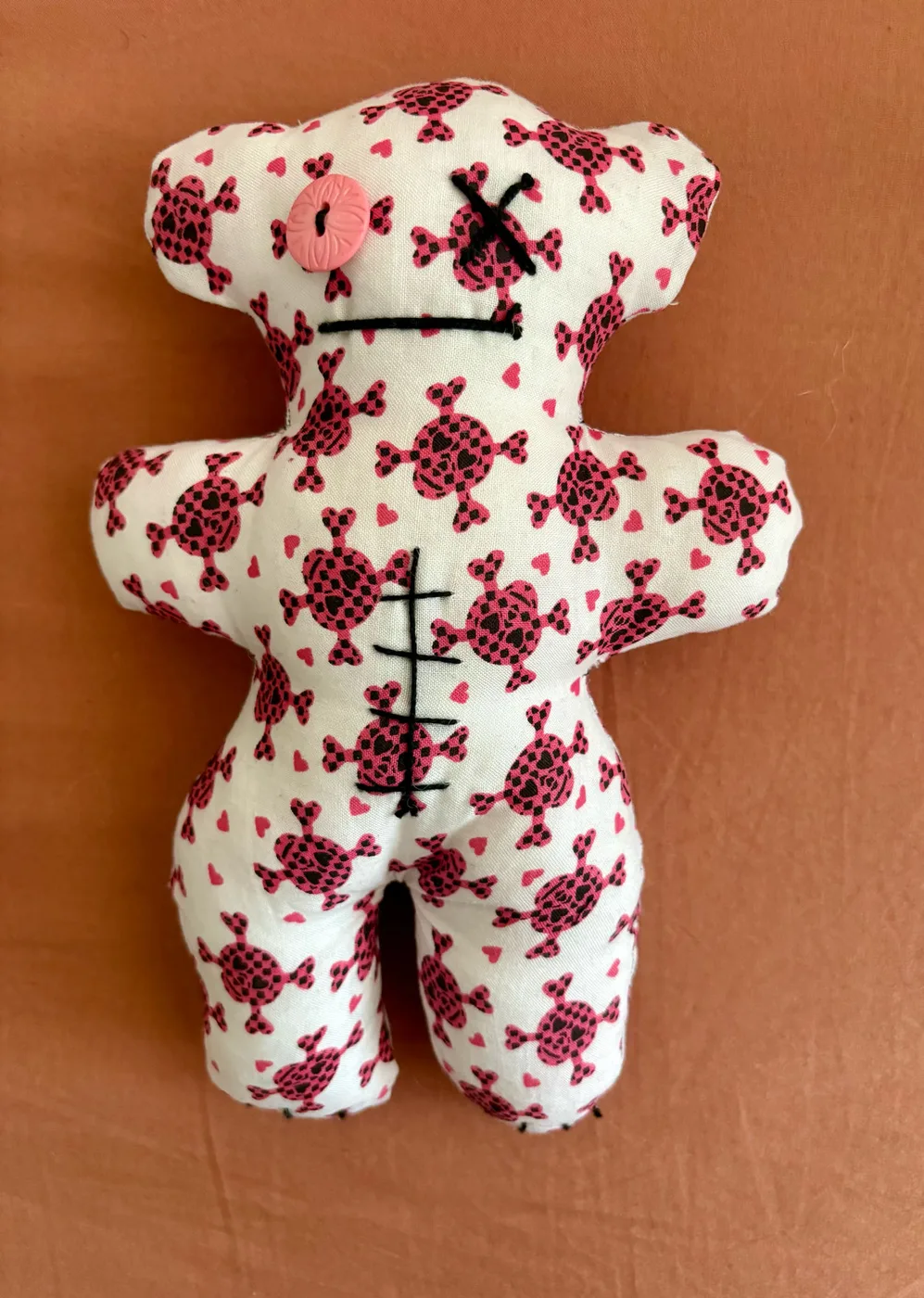 Skull & Hearts Plush Bear